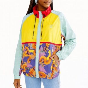 Poler Nylon Hooded Jacket Womens‎ Large Retro Waterproof Windbreaker $170